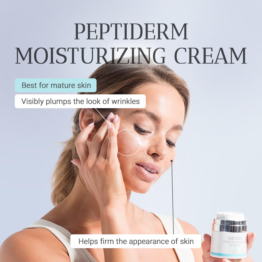 Sanitas cream texture close-up showing smooth consistency for deep hydration