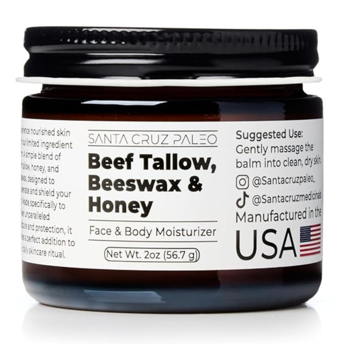 Santa Cruz Paleo front jar showing clean packaging and portability benefit