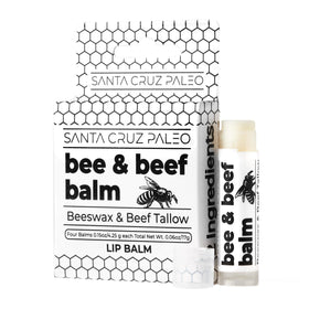 Santa Cruz Paleo balm in hand for size comparison and travel-friendly convenience