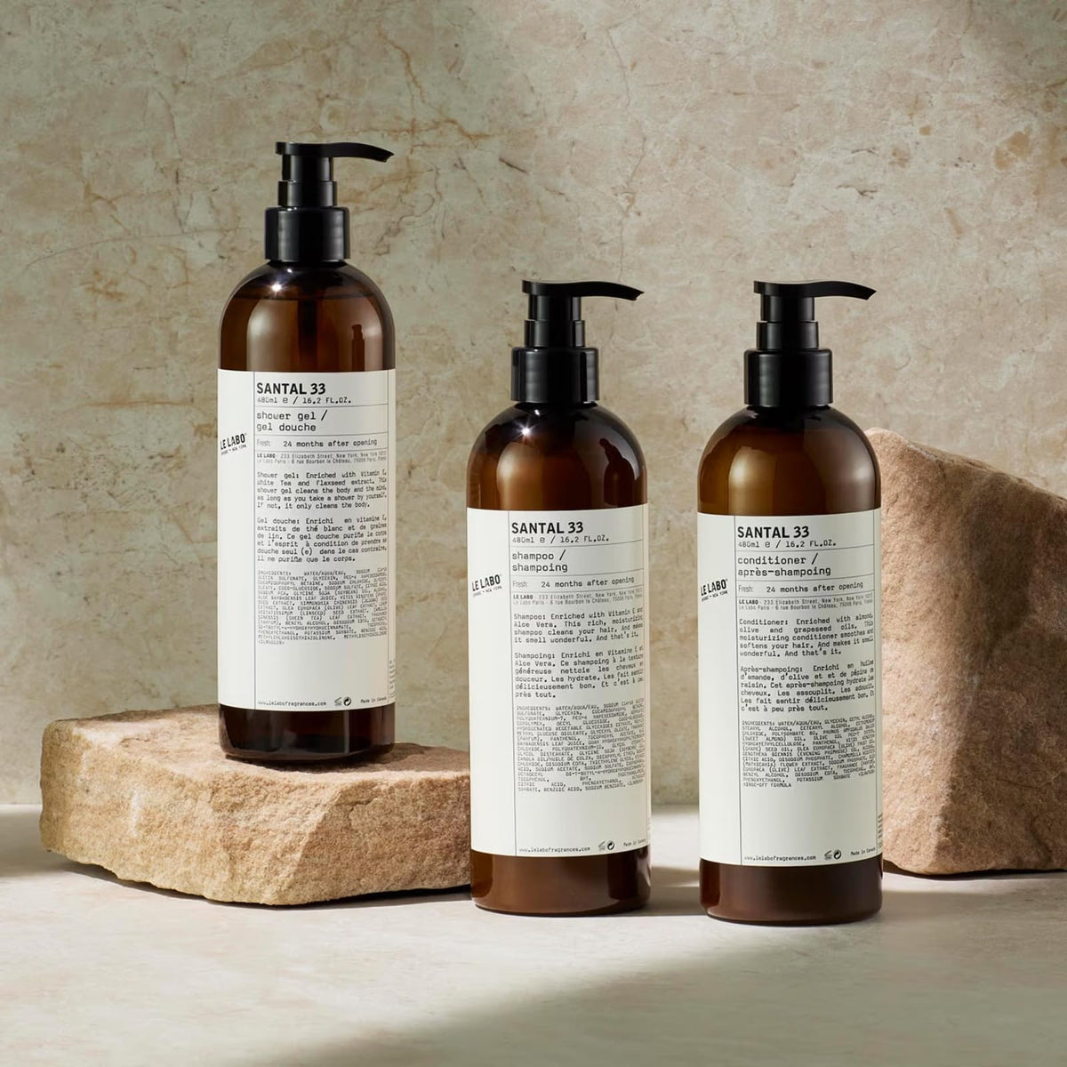 Santal 33 LeLabo after-wash hair result showing softness and smooth manageability