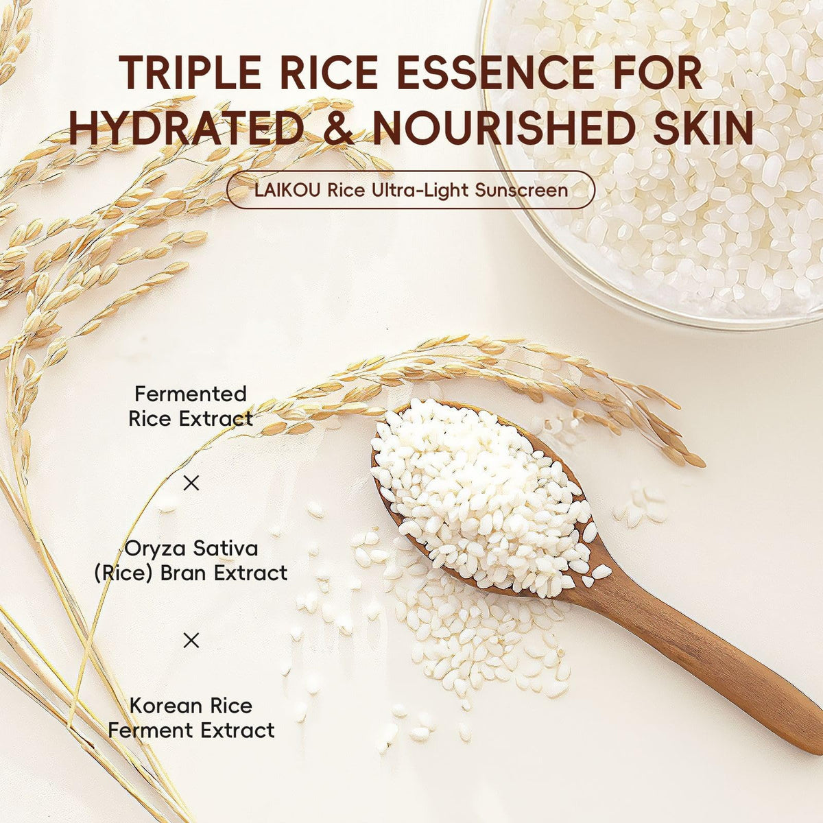 SANZHUAN ingredient label listing rice bran water and key extracts
