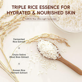 SANZHUAN ingredient label listing rice bran water and key extracts