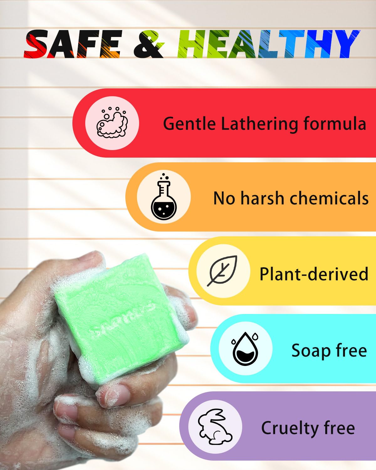 SAPHUS product label listing scents and plant-based ingredients for ingredient transparency