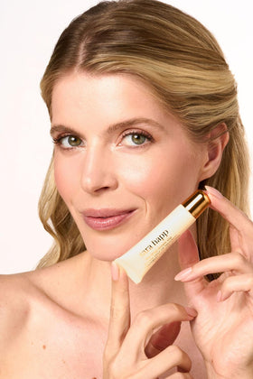 Before and after lips image demonstrating Sara Happ hydration and smoother lip texture
