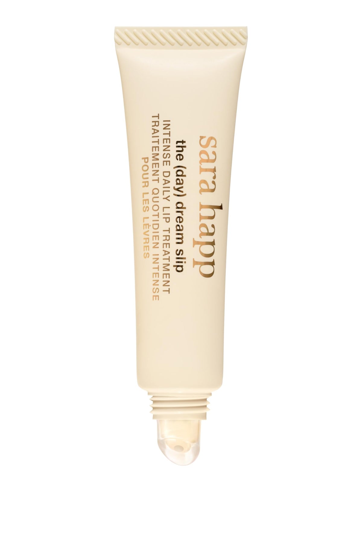 Sara Happ silicone applicator tip close-up highlighting hygienic, precise application benefit