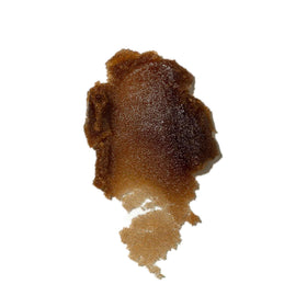 Sara Happ open jar with visible sugar scrub and oil sheen illustrating nourishing ingredients