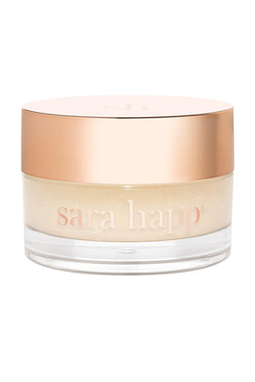 Sara Happ vanilla bean front jar showing product and label for easy identification and appeal