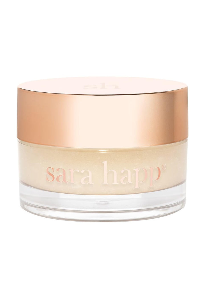 Sara Happ vanilla bean front jar showing product and label for easy identification and appeal