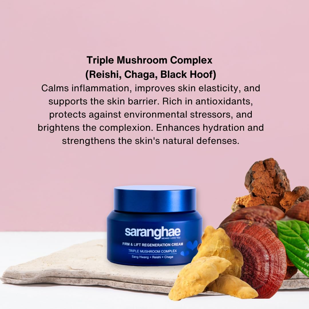 Saranghae application on skin before and after to show smoother, hydrated finish