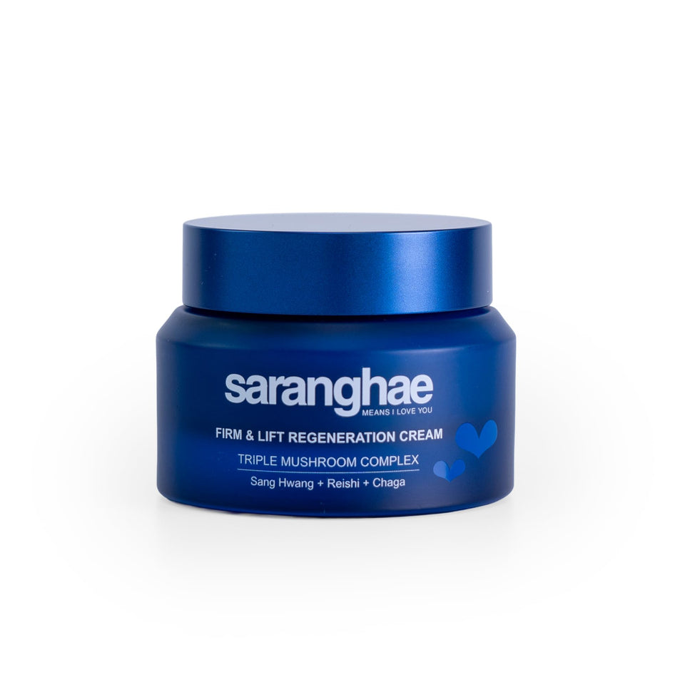 Saranghae jar front view showing product and branding, highlights portable size