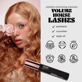 SARELLY mascara on bathroom vanity suggesting everyday waterproof wear and convenience