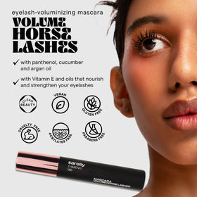 SARELLY mascara lashes before and after showing visible lengthening