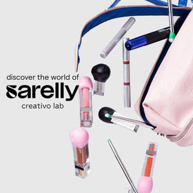 SARELLY mascara on model applying for curled, wide-eyed effect