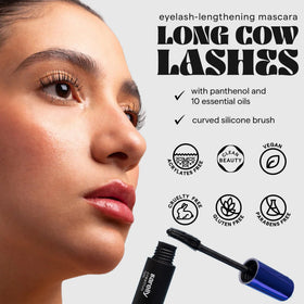 SARELLY mascara black swiped stroke showing rich pigment payoff