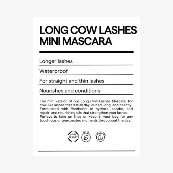 SARELLY black mascara swatch showing smooth texture and even pigment benefit