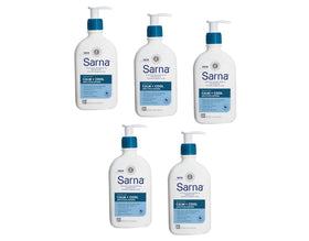 Sarna front packaging showing lotion tube and product name for quick soothing