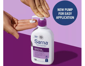 Sarna label close-up highlighting pramoxine and hypoallergenic formula