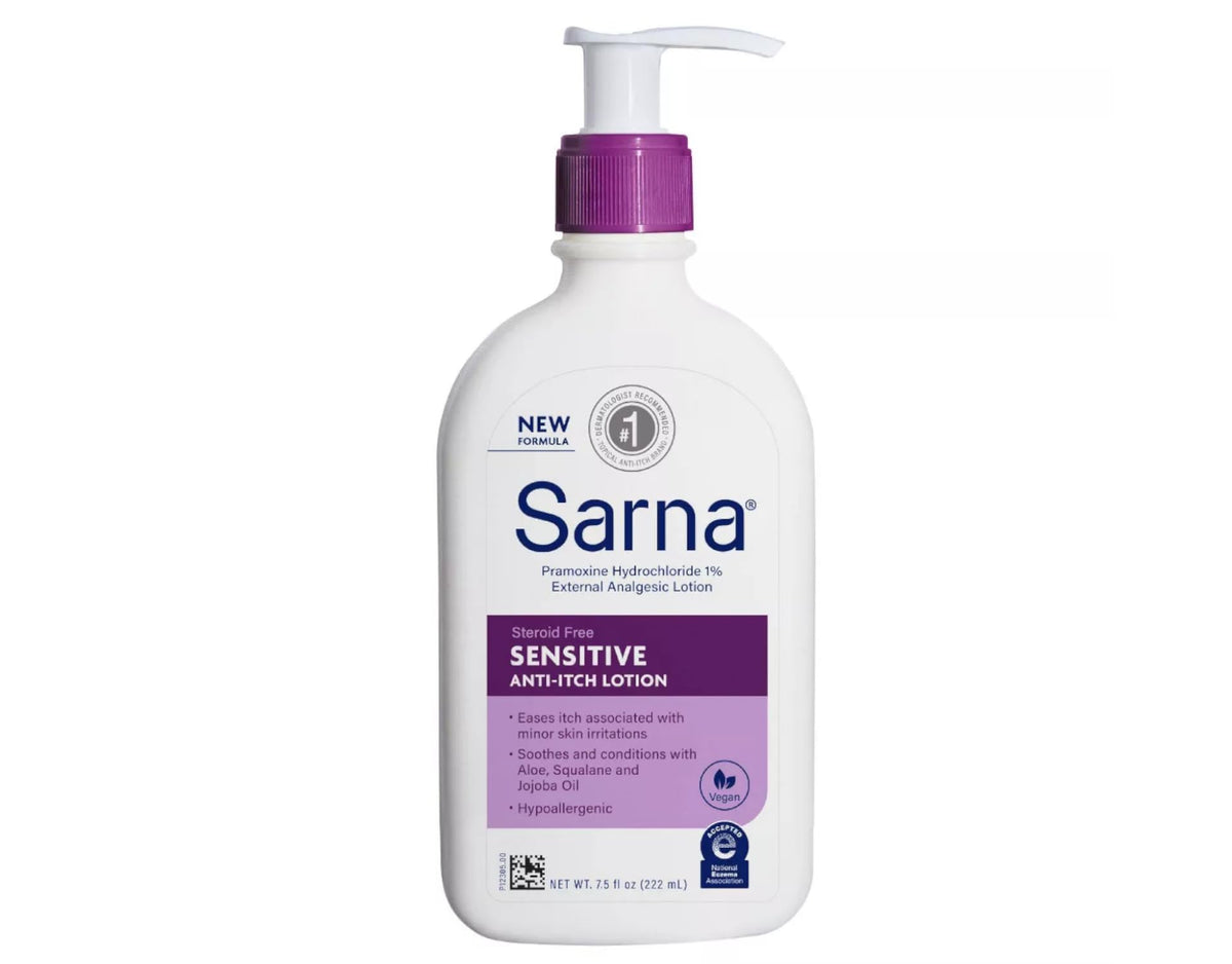 Sarna pump close-up demonstrating convenient, mess-free dispensing
