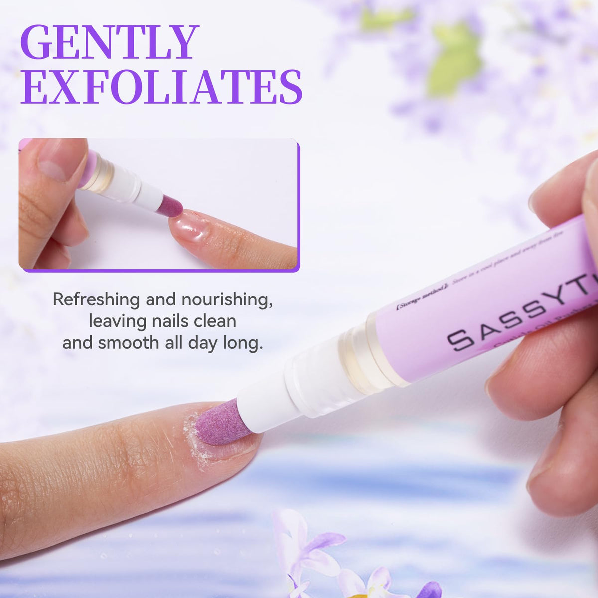 SASSYTIP product in hand to show true scale and travel-friendly size