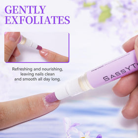SASSYTIP product in hand to show true scale and travel-friendly size