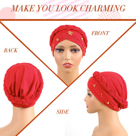 SATINIOR faux pearl bead detail on braid highlighting elegant shine