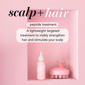 Saturday Skin dropper dispensing serum onto scalp demonstrating targeted overnight application benefit