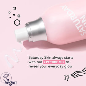 Saturday Skin 30ml jar beside a coin for size and portability benefit