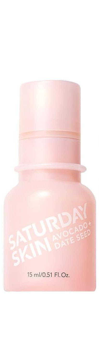 Saturday Skin jar front view showing label and compact 15ml size benefit