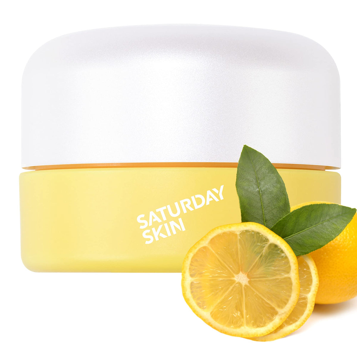 Saturday Skin front jar showing product design and easy-to-use lid