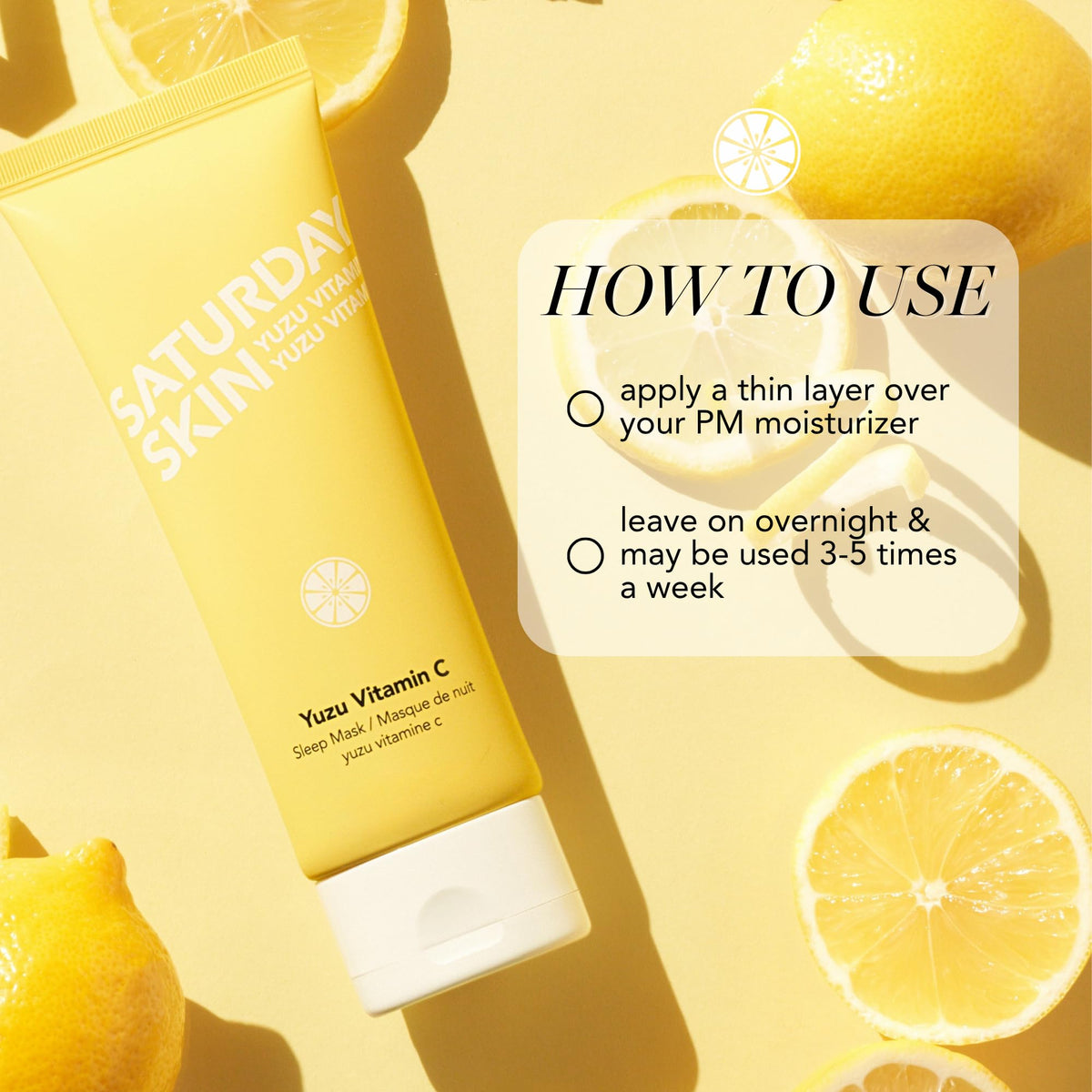 Saturday Skin on bathroom shelf in lifestyle setting promoting routine