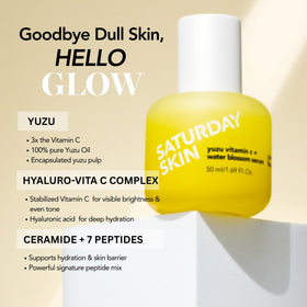 Saturday Skin serum pump and cap close-up for easy, hygienic dispensing