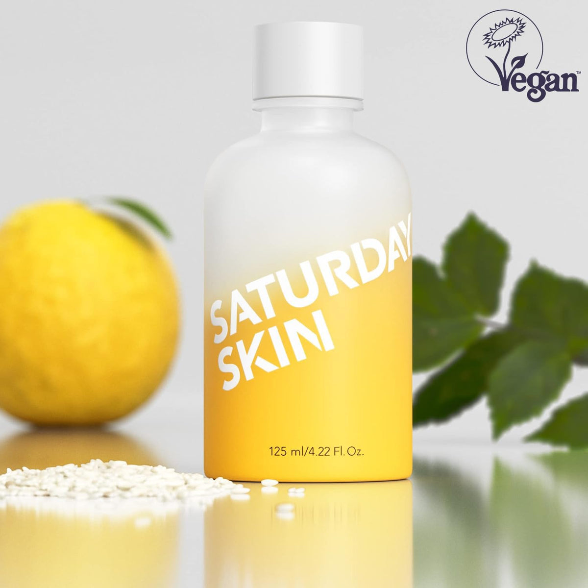 Saturday Skin pour texture of toner liquid demonstrating lightweight hydration