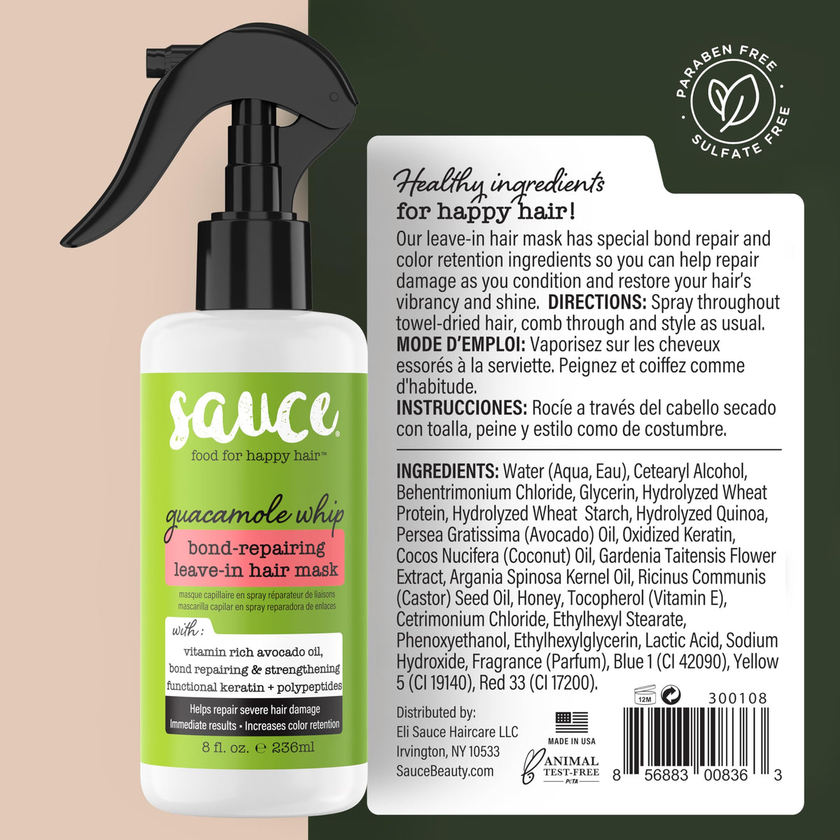 SAUCE BEAUTY on bathroom shelf lifestyle display suggesting daily routine convenience benefit