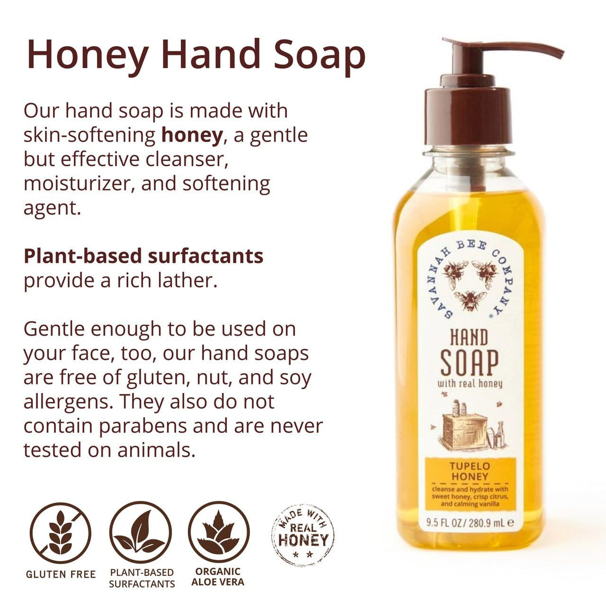savannah bee company close-up of honey texture showing moisturizing benefit