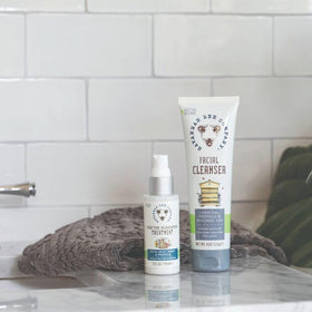 Savannah Bee Company lifestyle bathroom shot showing refreshed skin routine benefits