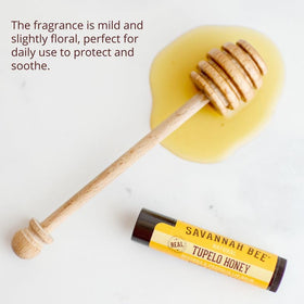 Savannah Bee Company natural ingredients spread with honey and oils highlighting clean formulation benefit