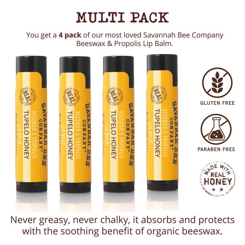 Savannah Bee Company label close-up showing ingredients list and premium branding benefit