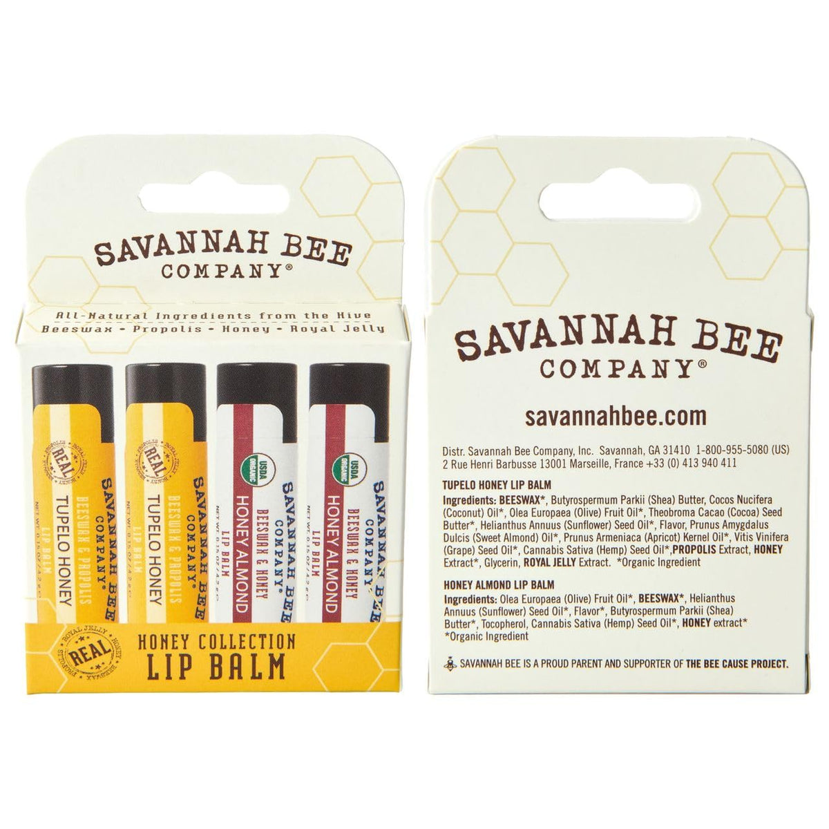 Savannah Bee tube in hand demonstrating compact size and effortless on-the-go use