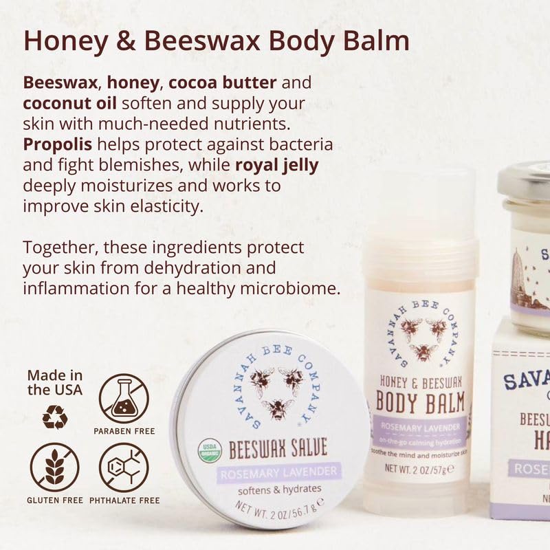 Savannah Bee Company open top revealing smooth balm texture for controlled application