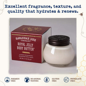 Savannah Bee Company applying body butter to hand to demonstrate quick absorption