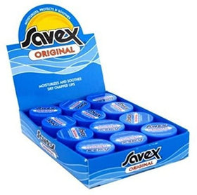 Savex lip balm application close-up on lips demonstrating smooth hydration and natural shine