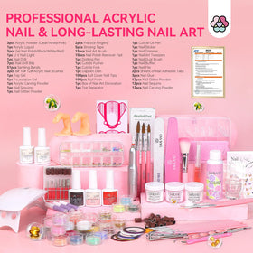 SAVILAND acrylic powders close-up displaying clear pink white for sculpting versatile nails