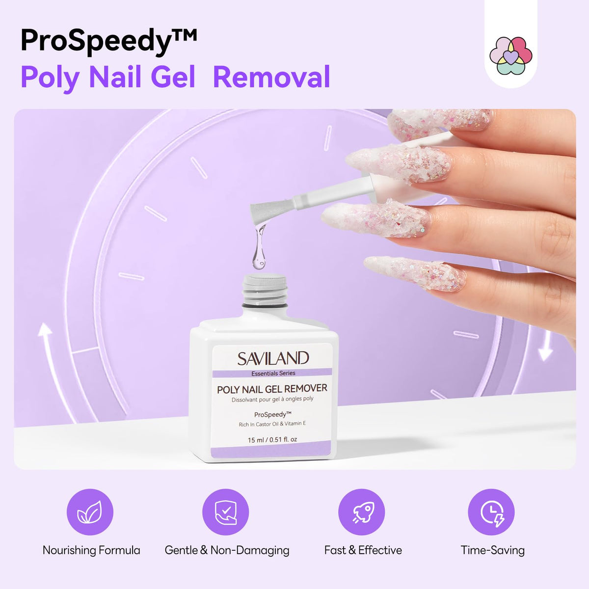 SAVILAND cone brush applicator dispensing precise remover for low mess