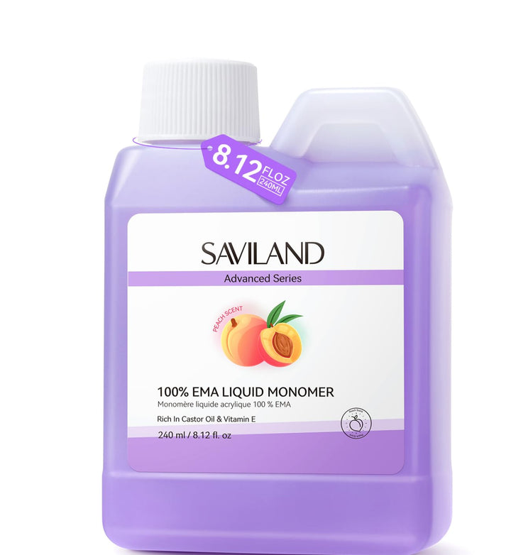 SAVILAND bottle front view showing 240ml size and peach scent benefit