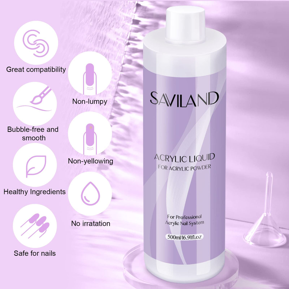 SAVILAND bottle staged in salon setting highlighting professional suitability