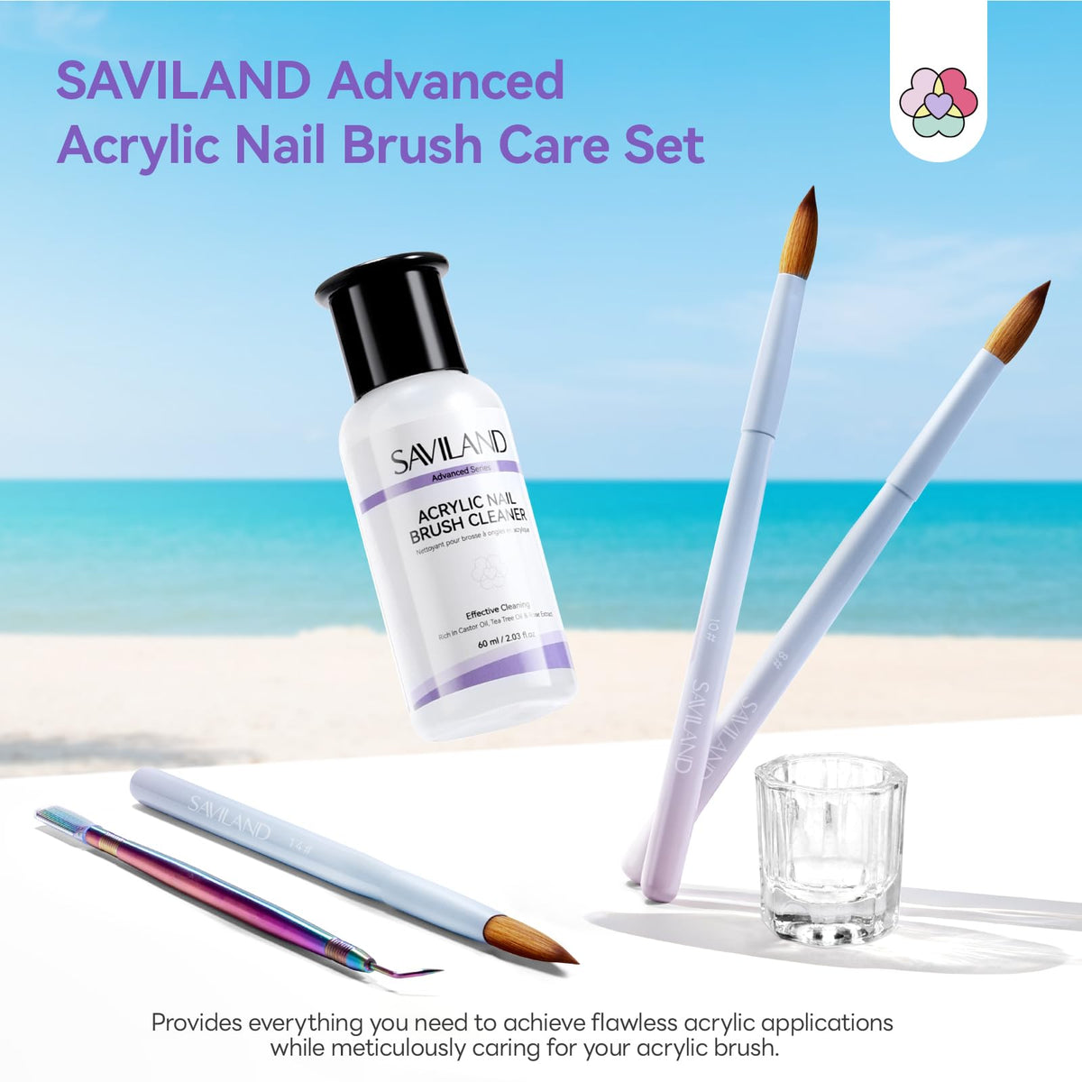 SAVILAND close-up of 5A+ bristles highlighting soft texture for smooth application