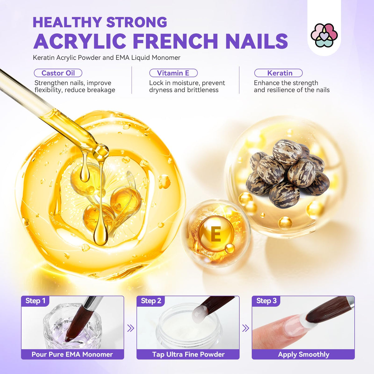 SAVILAND acrylic brush and tools close-up for precise application benefit