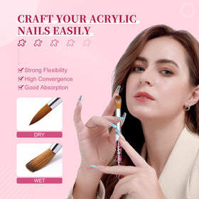 SAVILAND brush in use applying acrylic for consistent coverage