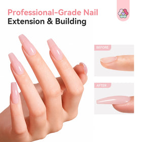 SAVILAND builder gel brush application over nail demonstrating easy sculpting benefit