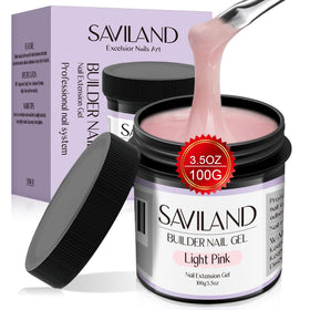 SAVILAND builder gel front jar showing product and neat packaging benefit durable supply